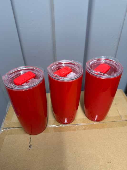 3X Red Coffee Mug Cup Flask 530 ML Leakproof Insulated Thermal Travel Tumbler