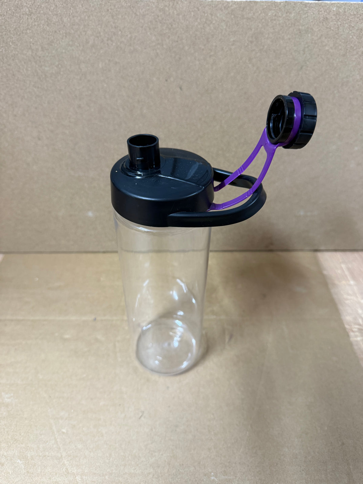 ** Flash sale ** 750ml clear bottle featuring a coloured flip lid