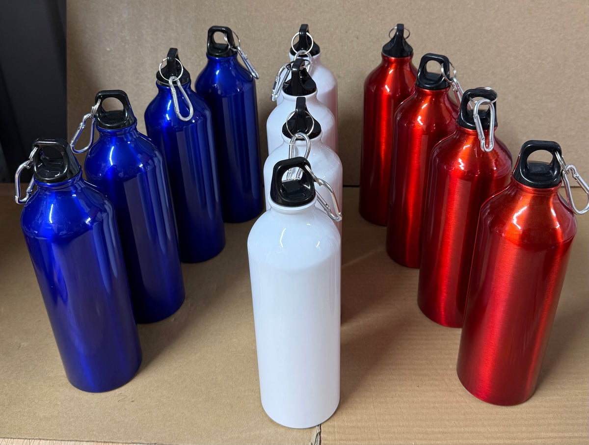 Bundle of 12 750ml Aluminium Sports Bottles